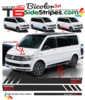 VW BUS T6 Multivan Edition 30 Seitenstreifen Aufkleber Dekor Bicolor Set 2016 - Art. Nr.: 9470