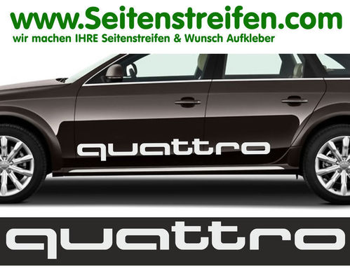 Audi A3 Quattro Aufkleber Schriftzüge Set je 120cm X 13cm - Art.Nr.: 5168