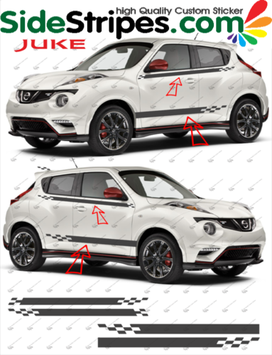 Nissan Juke Nismo R Look Seitenstreifen Aufkleber Dekor Komplett Set Nr.: 1533