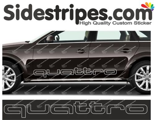 Audi A6 - Quattro Sign Outline - Set 120cm X 13cm - Art.Nr.: 6669